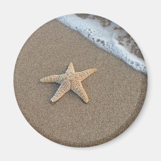 Starfish op het strand magneet (Voorkant)