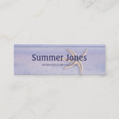 Starfish op het strand mini visitekaartje (Achterkant)