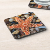 Starfish op Rocks Bier Onderzetter (Linkerzijde)