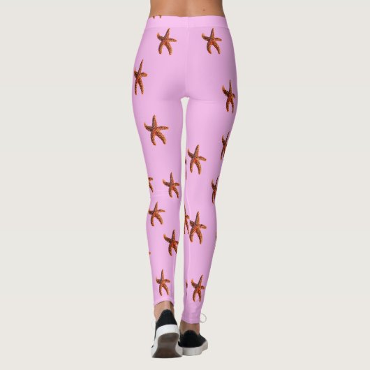 Starfish op roze leggings (Achterkant)