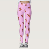 Starfish op roze leggings (Voorkant)
