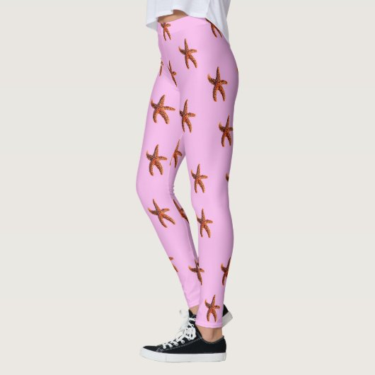 Starfish op roze leggings (Links)