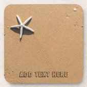 Starfish op Sandy Beach Bier Onderzetter (Voorkant)