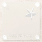 Starfish op Sandy Beach Glazen Onderzetter (Achterkant)