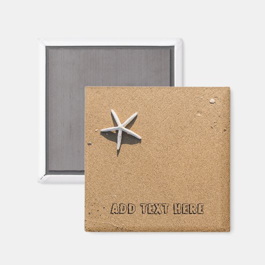 Starfish op Sandy Beach Magneet (Voorkant / Achterkant)