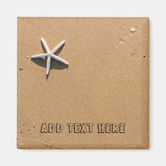 Starfish op Sandy Beach Magneet (Voorkant)