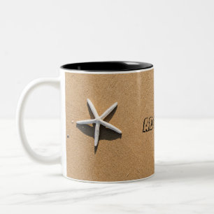 Starfish op Sandy Beach Tweekleurige Koffiemok