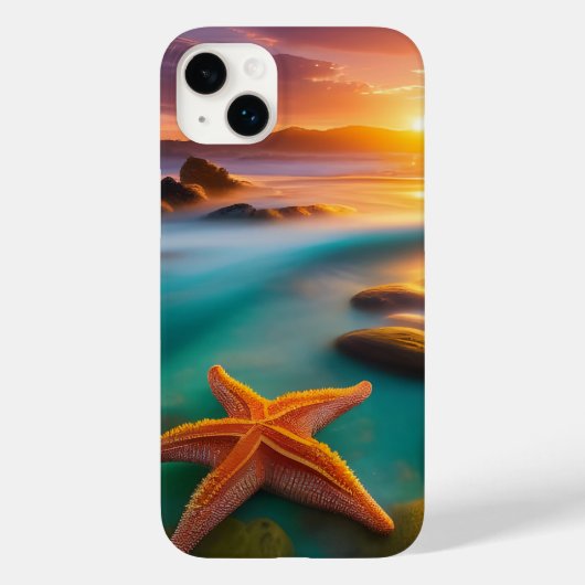 Starfish op strand op Dawn Case-Mate iPhone Case (Achterkant)