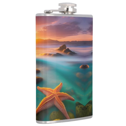 Starfish op strand op Dawn Heupfles (Rechts)