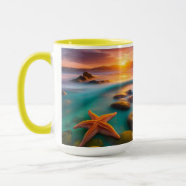 Starfish op strand op Dawn Mok