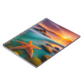 Starfish op strand op Dawn Notitieboek (Linkerzijde)