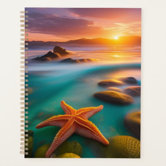 Starfish op strand op Dawn Planner (Voorkant)