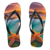 Starfish op strand op Dawn Teenslippers (Voetbed)