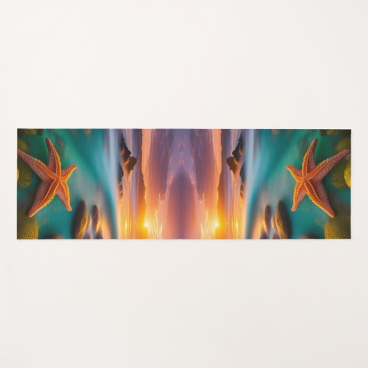 Starfish op strand op Dawn Yogamat (Voorkant (horizontaal))