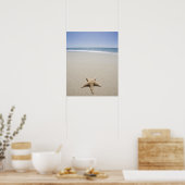 Starfish op strand van de Atlantische Oceaan Poster (Keuken)