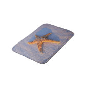 Starfish op witte zand badmat (Gekanteld)