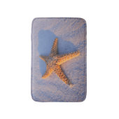 Starfish op witte zand badmat (Voorkant Verticaal)