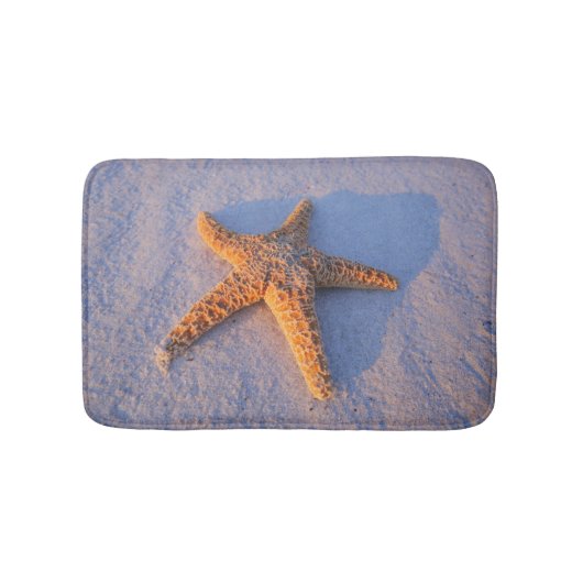 Starfish op witte zand badmat (Voorkant)