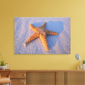 Starfish op witte zand canvas afdruk (Insitu (Woonkamer))