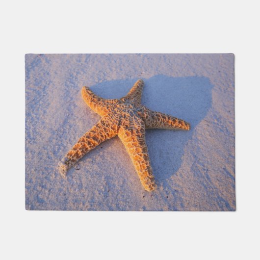 Starfish op witte zand deurmat (Voorkant)