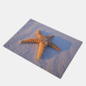 Starfish op witte zand deurmat (Schuin)