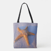 Starfish op witte zand tote bag (Achterkant)