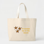 Starfish op zandig strand Summer art. Grote Tote Bag (Voorkant)