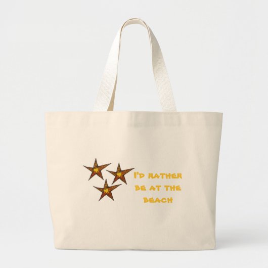 Starfish op zandig strand Summer art. Grote Tote Bag (Voorkant)