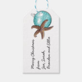 Starfish Ornament Tropische kerstcadeaus Cadeaulabel (Voorkant)