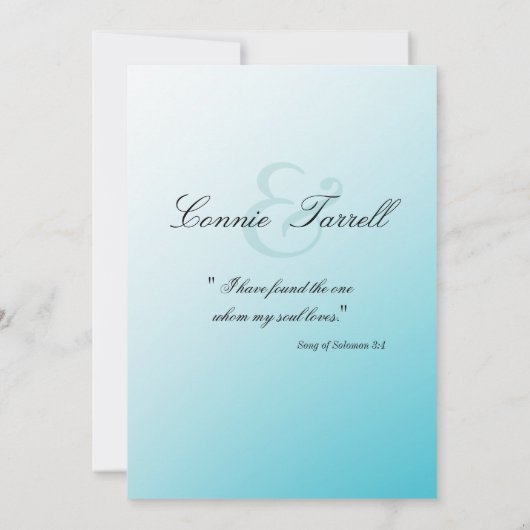 Starfish paar Faux Vellum Beach bruiloft Kaart (Achterkant)