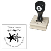 Starfish paar retour adres inktstempel rubberstempel (Gestempeld)