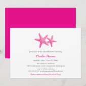 Starfish Paar Shower/Party Invitation Kaart (Voorkant / Achterkant)