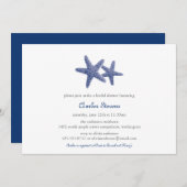 Starfish Paar Shower/Party Invitation Kaart (Voorkant / Achterkant)