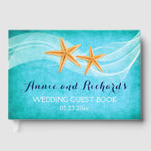 Starfish paar strand bruiloft gastenboek (Voorkant)