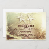 Starfish paar & zee foam strand repetitie diner kaart (Voorkant / Achterkant)