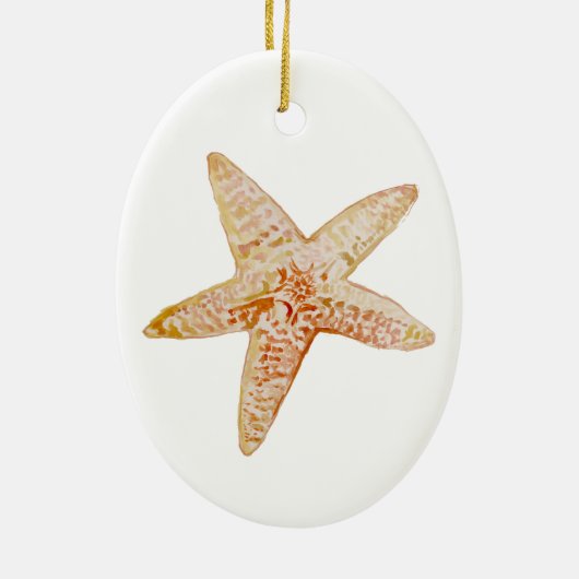 Starfish Painting Beach Art Keramisch Ornament (Achterkant)