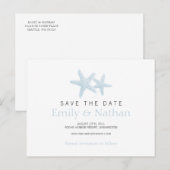 Starfish Pair Save the Date Briefkaart (Voorkant / Achterkant)