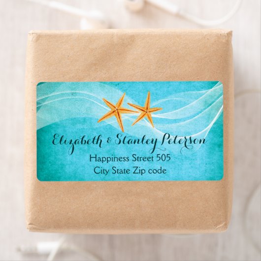 Starfish pair turquoise bestemmingsstrand bruiloft etiket (Insitu)
