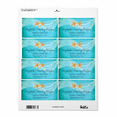 Starfish pair turquoise bestemmingsstrand bruiloft etiket (Full Sheet)