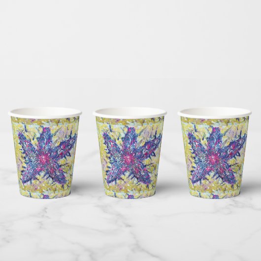 Starfish papieren bekers (Multi)