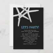 Starfish Party Fun rehearsal Dinner Invitation Kaart (Voorkant)