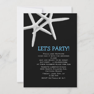 Starfish Party Fun rehearsal Dinner Invitation Kaart