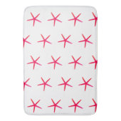Starfish Patronen Nautical Beach Coral Pink Girly Badmat (Voorkant Verticaal)