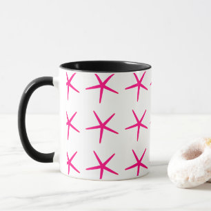 Starfish Patronen roze witte zwarte luis Mok