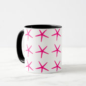 Starfish Patronen roze witte zwarte luis Mok (Voorkant links)