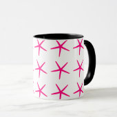 Starfish Patronen roze witte zwarte luis Mok (Voorkant rechts)
