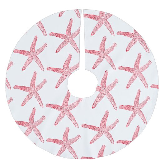 Starfish Patroons Red White Merry kerst Kerstboom Rok (Voorkant)