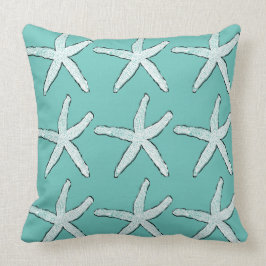 Starfish Pattern Beach Coastal Blauwgroen Blue Cot Kussen