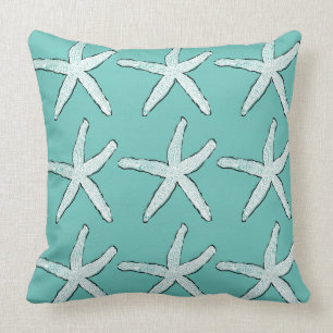 Starfish Pattern Beach Coastal Blauwgroen Blue Cot Kussen