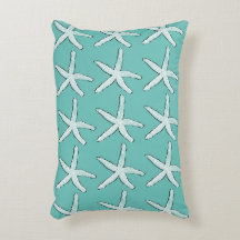Starfish Pattern Beach Coastal Blauwgroen Blue Sty